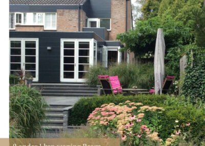 Verbouw en aanbouw van een 2 onder 1 kapwoning in Baarn