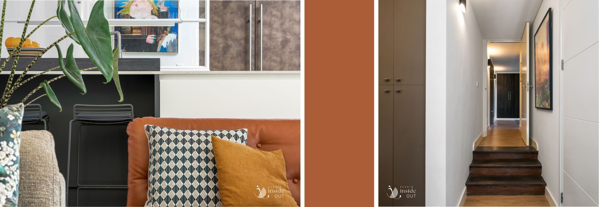 Barelement keuken en doorgang.